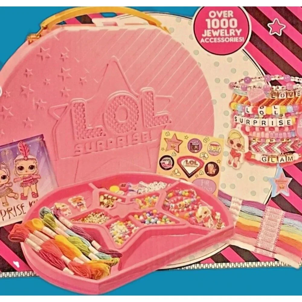 LOL SURPRISE Girls Jewelry Studio Case Over 1000 Accessories Make Jewelry 6+ NEW
